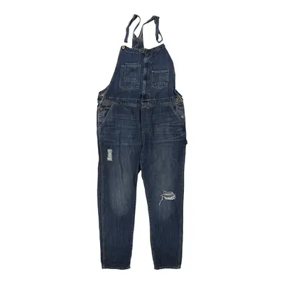 Denim Dungarees - 37W 27L Blue Cotton