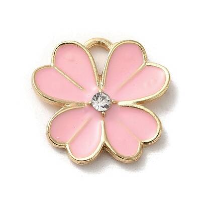 Flower Alloy Enamel Pendants