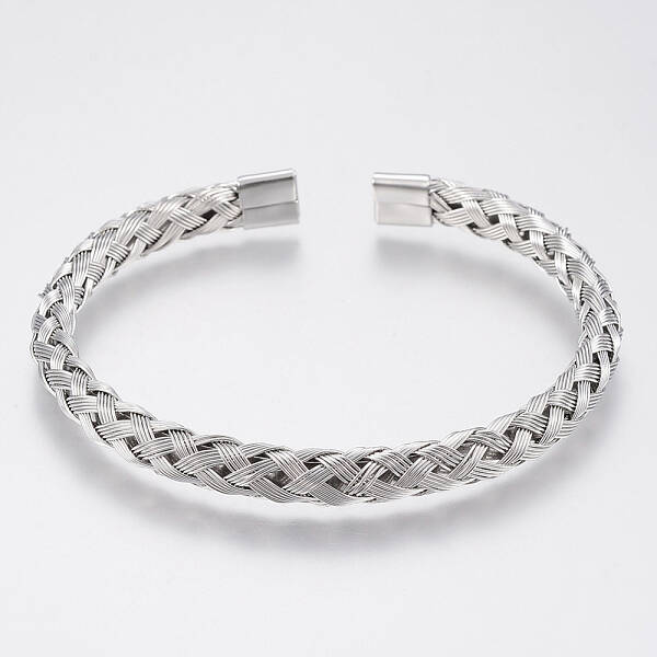 Tarnish Resistant 304 Stainless Steel Cuff Bangles Torque Bangles