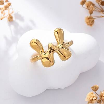304 Stainless Steel Open Cuff Rings for Women