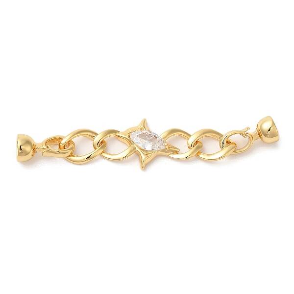 Star Brass Fold Over Clasps
