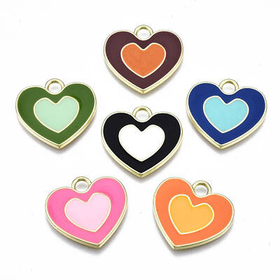 Rack Plating Alloy Enamel Pendants