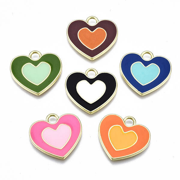 Rack Plating Alloy Enamel Pendants