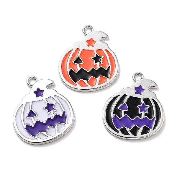 Halloween Theme Rack Plating Alloy Enamel Pendants