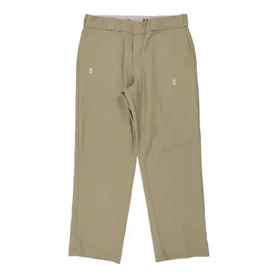 874 Dickies Trousers - 36W 28L Beige Polyester Blend