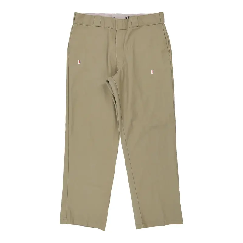 874 Dickies Trousers - 36W 28L Beige Polyester Blend