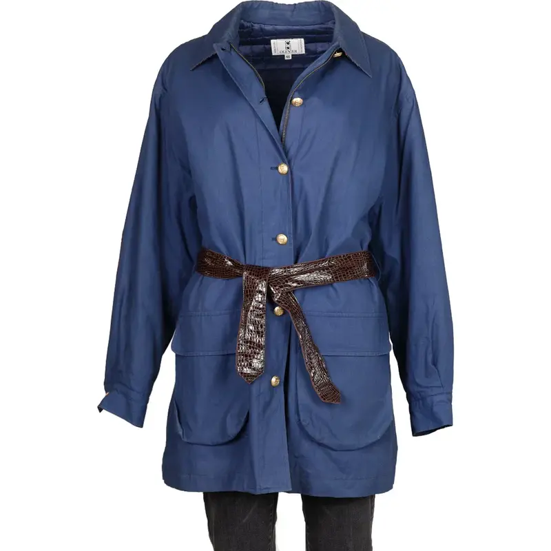Oliver By Valentino Jacket - XL Blue Cotton Blend