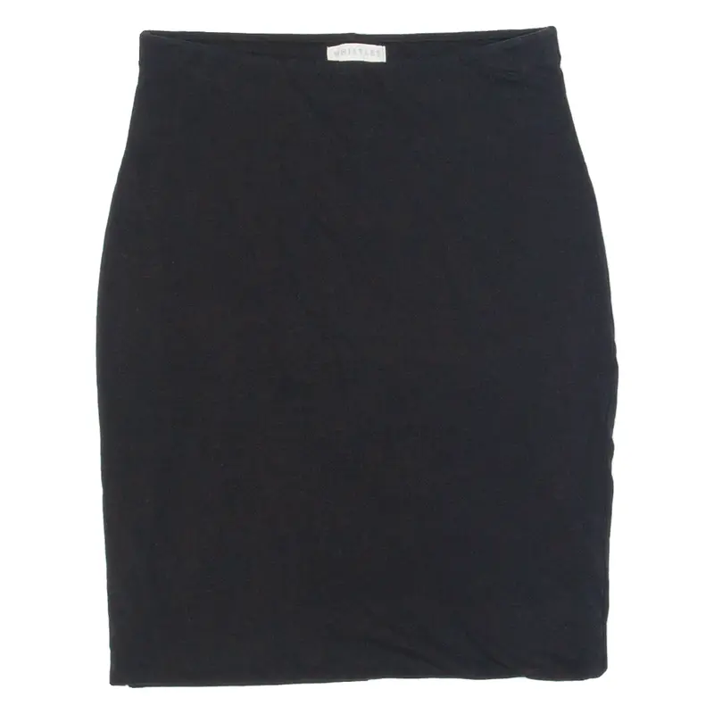 WHISTLES Bodycon Womens Straight Skirt Black Short S