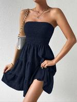 Women's Plain Tube Dress, Casual Basic Fashion Strapless Dress for Summer, Women's Clothes for Daily Wear, Womenswear, Formal...
