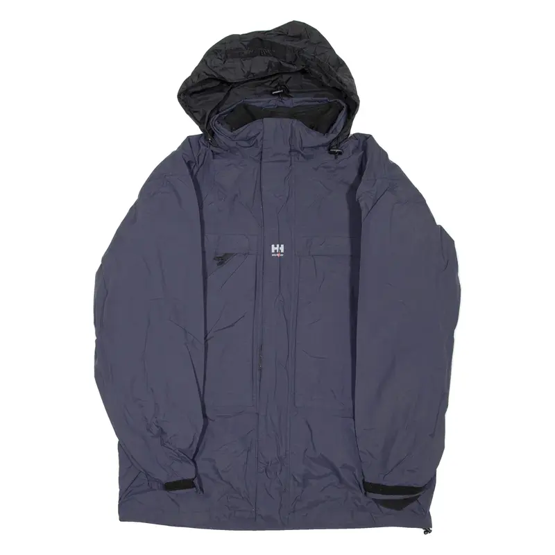 HELLY HANSEN Mens Jacket Blue Hooded XL
