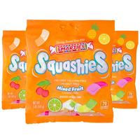 Smarties Squashies 3 pack Mixed Fruit Foam Marshmallows Gummies Candy Gluten Free Gummy Candy Bulk Peanut Free Perfect for Bi...