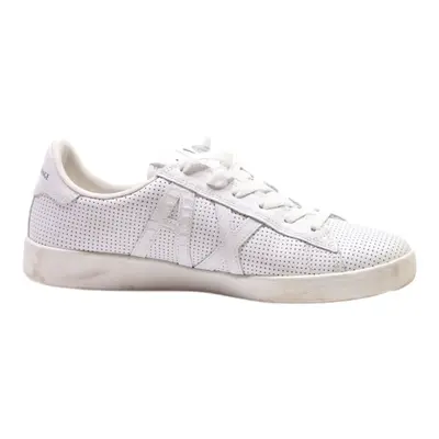 ARMANI EXCHANGE Sneaker Trainers White Leather Mens UK 7