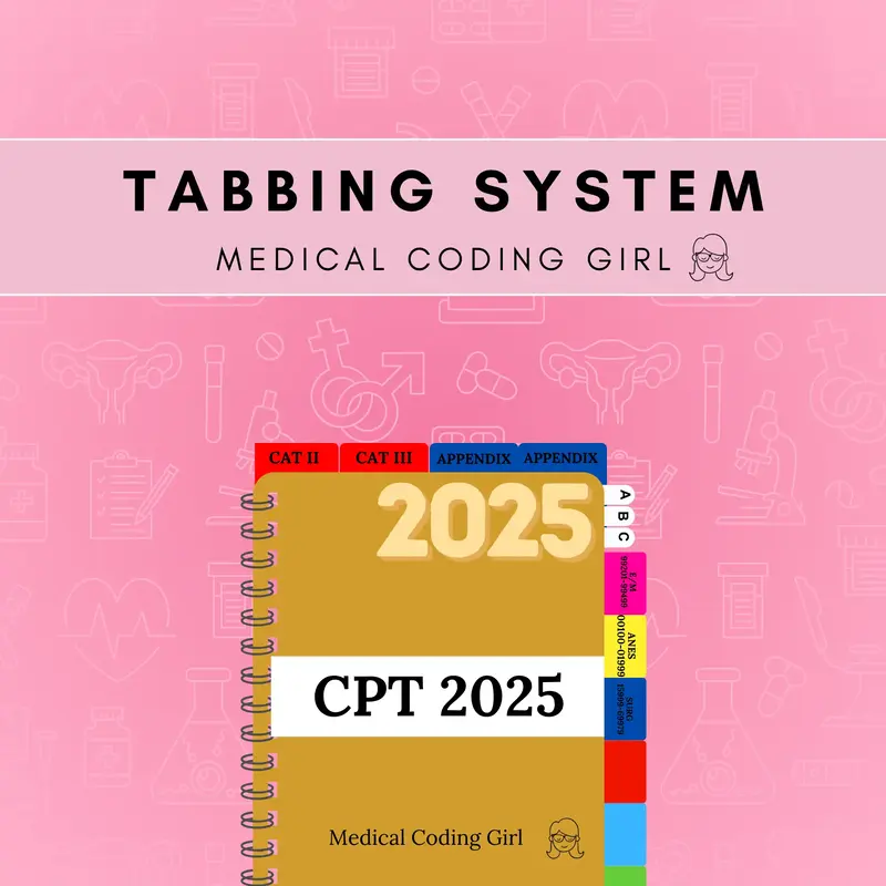 Medical Coding Girl Tabbing System - CPT 2025 AMA