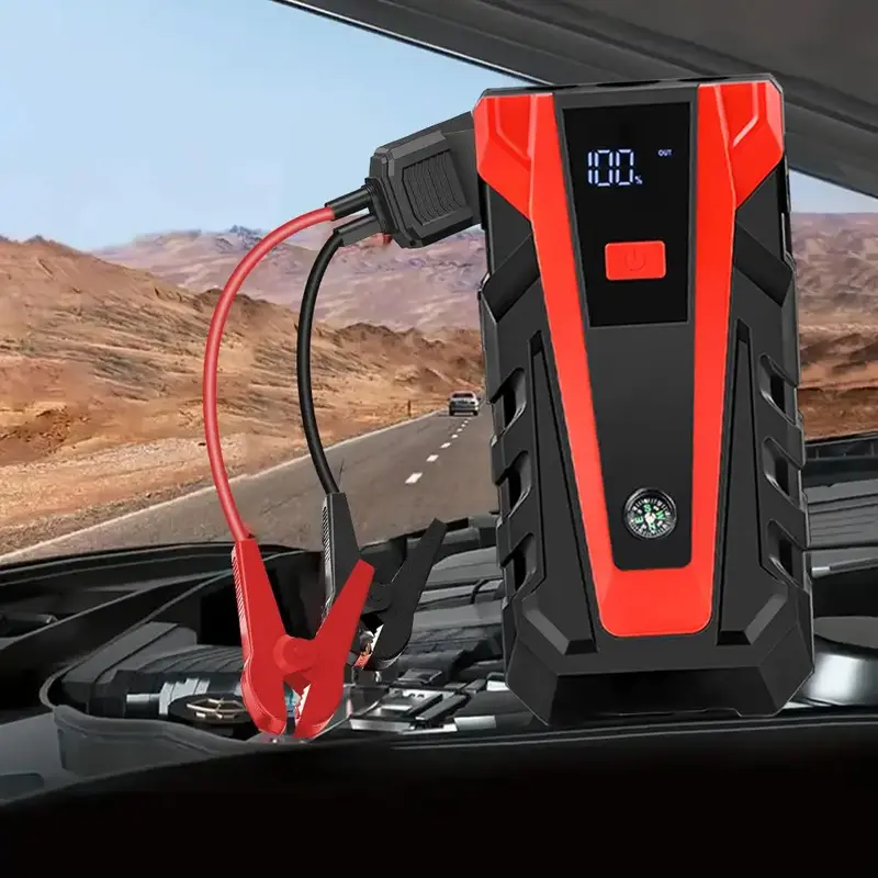 Smart Safety Jumper Cable, Portable Car Battery Starter Pack, 12V Battery Booster Charger, Car Jump Starter for 9L Gas/7L Die...