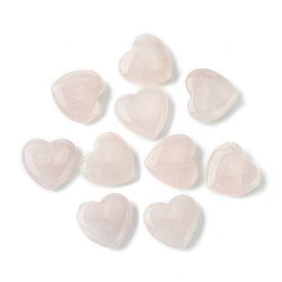 Natural Rose Quartz Heart Palm Stone