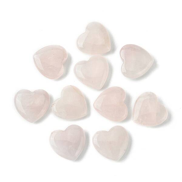 Natural Rose Quartz Heart Palm Stone