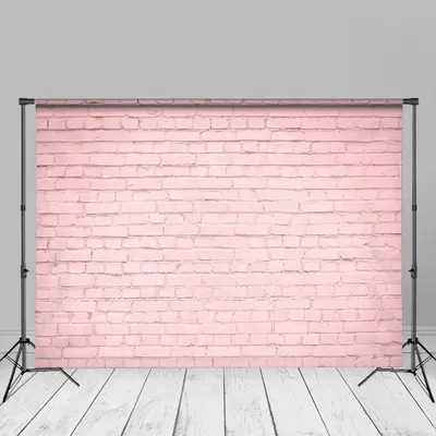 Solid Light Pink Brick Backdrop For Portrait Photo - Aperturee