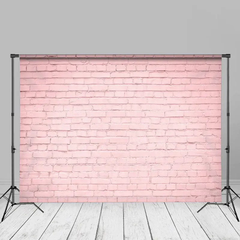 Solid Light Pink Brick Backdrop For Portrait Photo - Aperturee