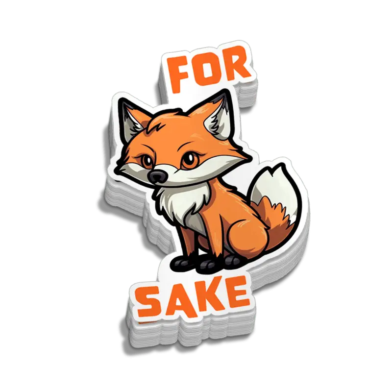 For Fox Sake Hard Hat Decal