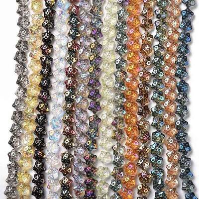 Transparent Electroplate Glass Beads Strands