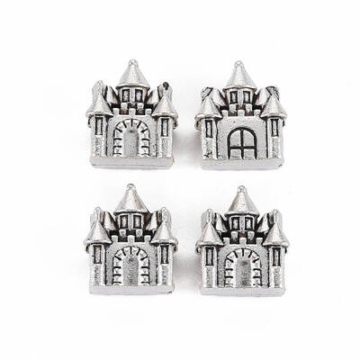 Tibetan Style Alloy European Beads Rhinestone Settings