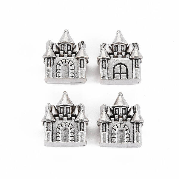 Tibetan Style Alloy European Beads Rhinestone Settings