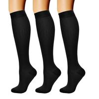 Compression Socks, 3 Pairs Unisex Comfy Breathable Sports Socks for Running Jogging Cycling, Sports Socks for Men & Women, Gy...