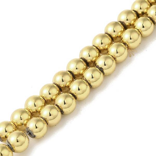 Electroplated Synthetic Magnetic Hematite Beads Strands