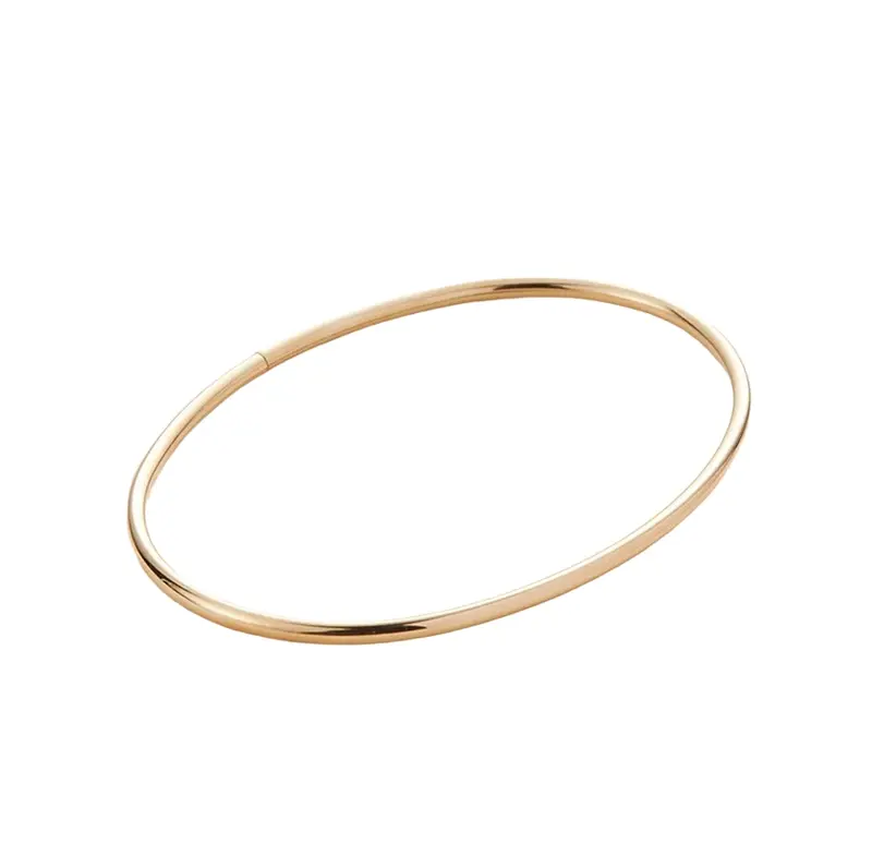 Sterling Silver with Yellow Gold Plated Single Bangle Bracelet Ankelet 3mm