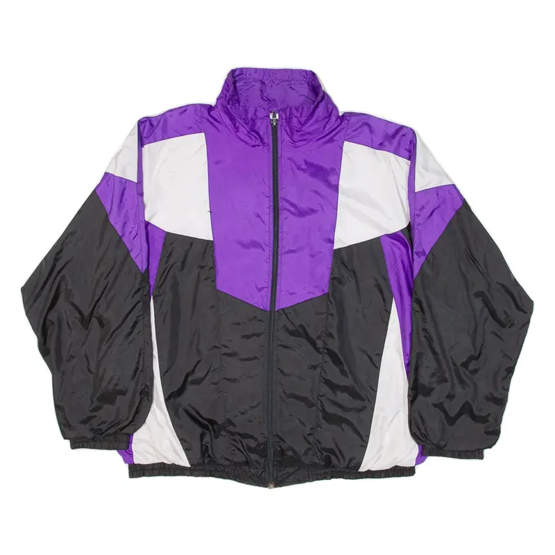 ACKERMANN Womens Track Jacket Black Colourblock L
