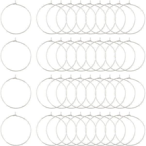 304 Stainless Steel Hoop Earrings Findings