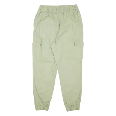 DIVIDED H&M Cargo Trousers Green Regular Tapered Womens W27 L28