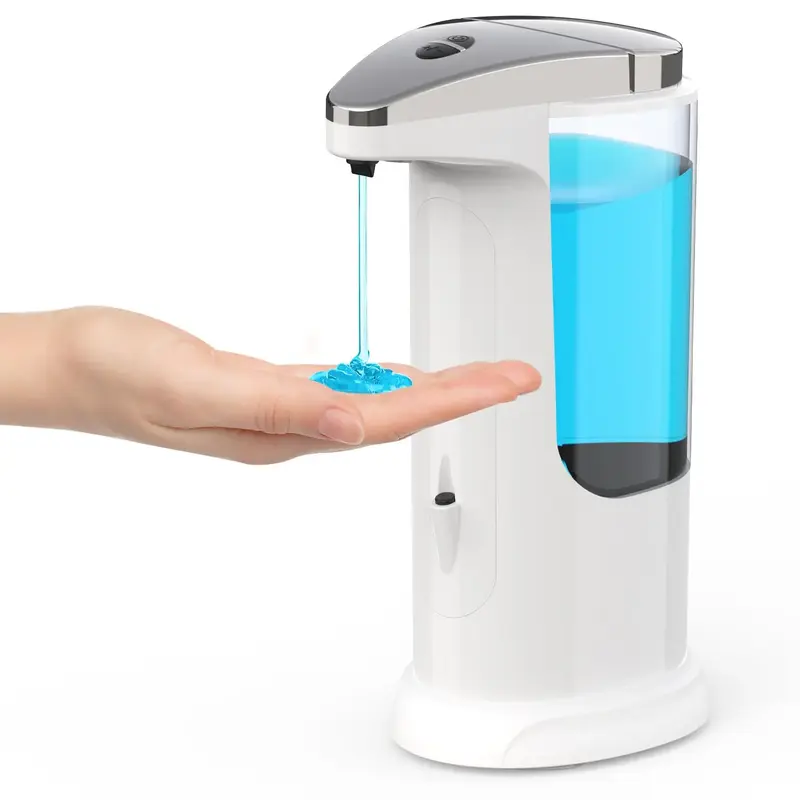 White/Grey Automatic Soap Dispenser, 1 Count Touchless Dish Soap Dispenser With Infrared Sensor, Adjustable Soap Dispensing ...