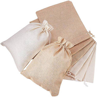 Burlap Packing Pouches Drawstring Bags