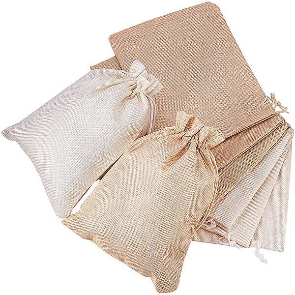 Burlap Packing Pouches Drawstring Bags
