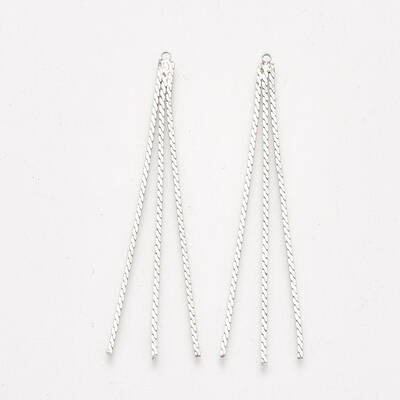 Brass Serpentine Chain Tassel Big Pendants