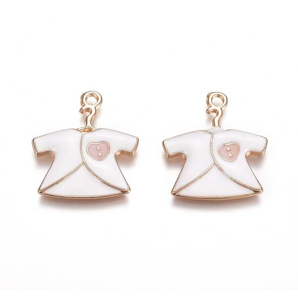 Light Gold Plated Alloy Enamel Pendants