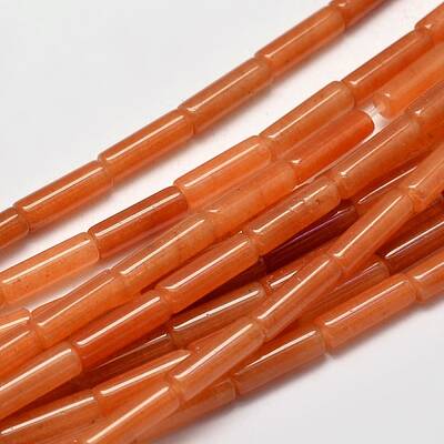 Natural Red Aventurine Column Beads Strands