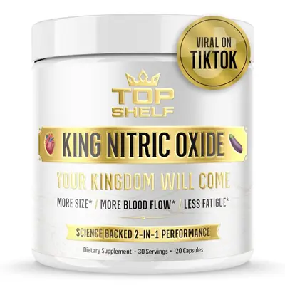 Nitric Oxide Supplement for Men 6 in 1, Alpha Blood Flow, Stamina Booster, Strength, Energy, Endurance | 120 capsules topshel...