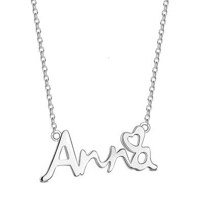 Rhodium Plated 925 Sterling Silver Pendant Necklaces