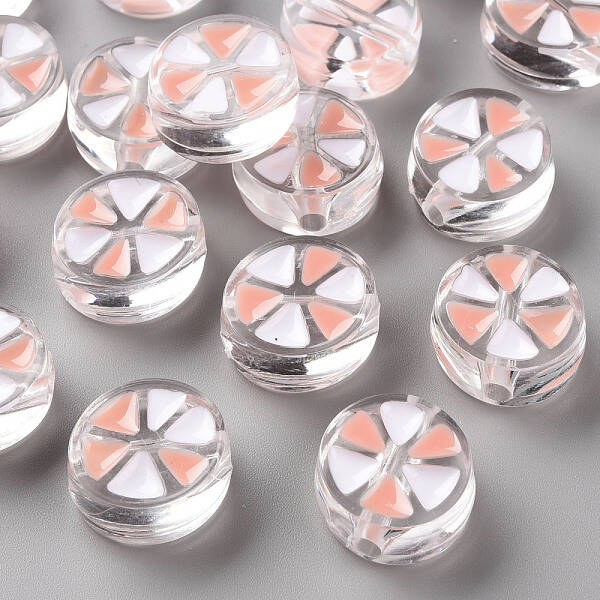 Transparent Enamel Acrylic Beads