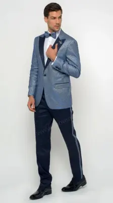 Dusty Blue Groomsmen Suits