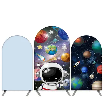 Aperturee Space Theme Starry Sky Universe Birthday Arch Backdrop Kit | Diy Chiara Backdrop Cover | Custom Arched Covers | Chi...