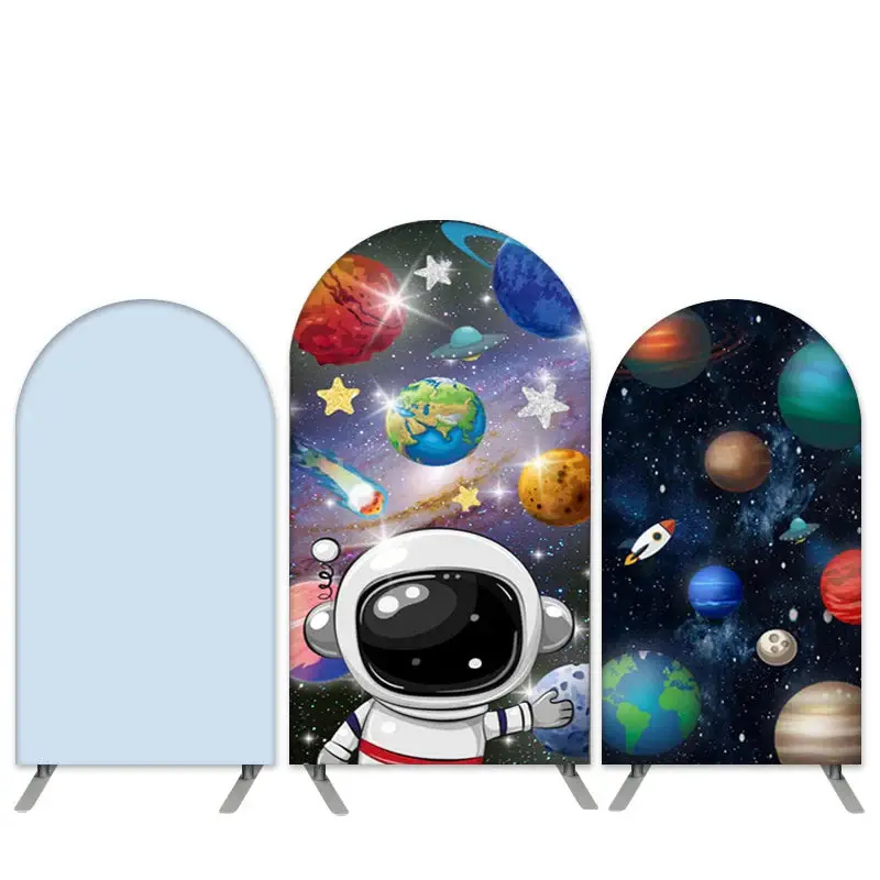 Aperturee Space Theme Starry Sky Universe Birthday Arch Backdrop Kit | Diy Chiara Backdrop Cover | Custom Arched Covers | Chi...