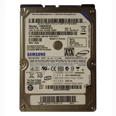 HM040GI/D Samsung Spinpoint M80S 40GB 5400RPM SATA 1.5Gb/s 8MB Cache 2.5-Inch Hard Drive