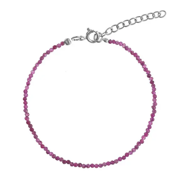 Again jewelry AJKNR008 Ruby Bead Bracelet