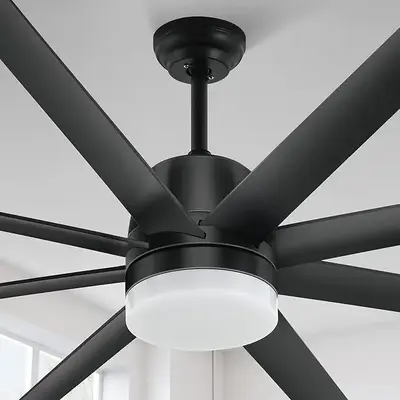 YITAHOME Black Ceiling Fans 60 Inch with Lights and Remote, Modern Fan for Indoor Outdoor with Quiet Reversible 6 Speeds Moto...
