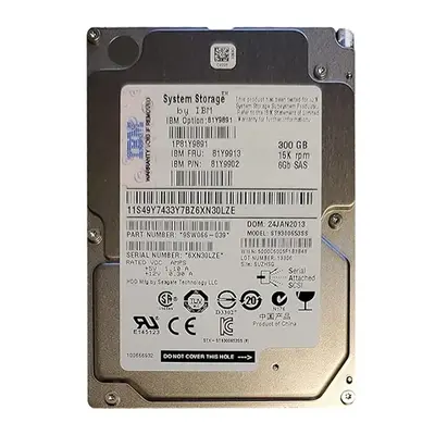 81Y9913-RFB IBM 300GB 15000RPM SAS 6Gb/s 2.5-Inch 64MB Cache Hot Swap Hard Drive