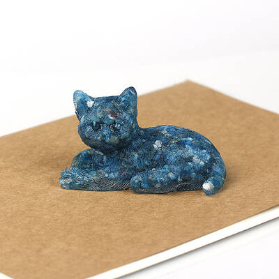 Natural Blue Opal Cat Display Decorations