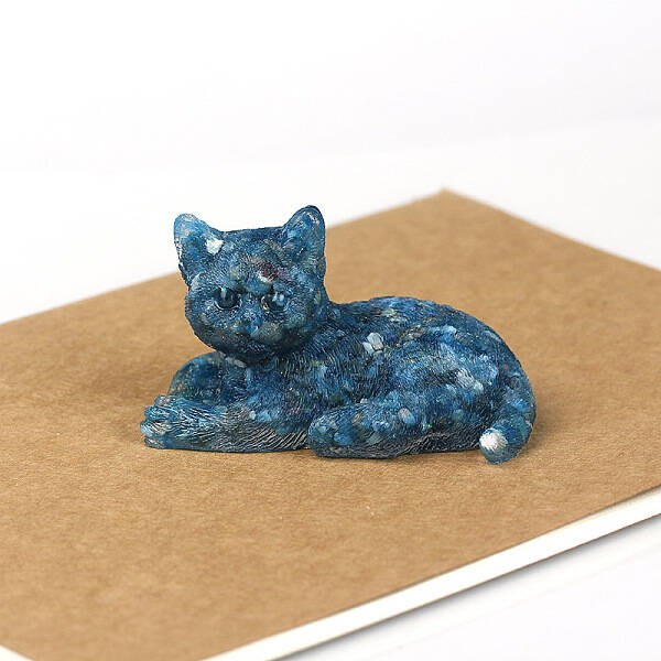 Natural Blue Opal Cat Display Decorations